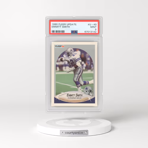 1990 Fleer Update #U-40 Emmitt Smith (PSA 9 MINT)