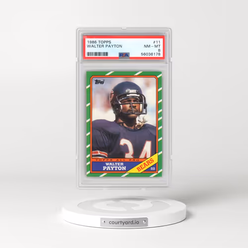 1986 Topps #11 Walter Payton (PSA 8 NM-MT)