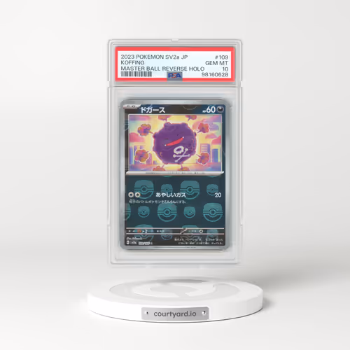 2023 Pokémon Sv2a-Pokemon 151 #109 Koffing - Reverse Holo Master Ball (PSA 10 GEM MINT)