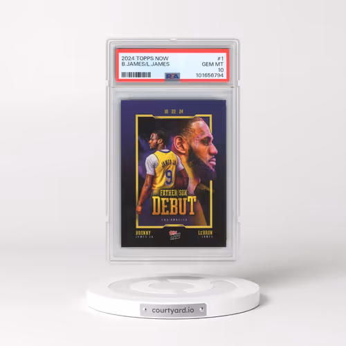 2024 Topps Now #1 Bronny James/LeBron James (PSA 10 GEM MINT)