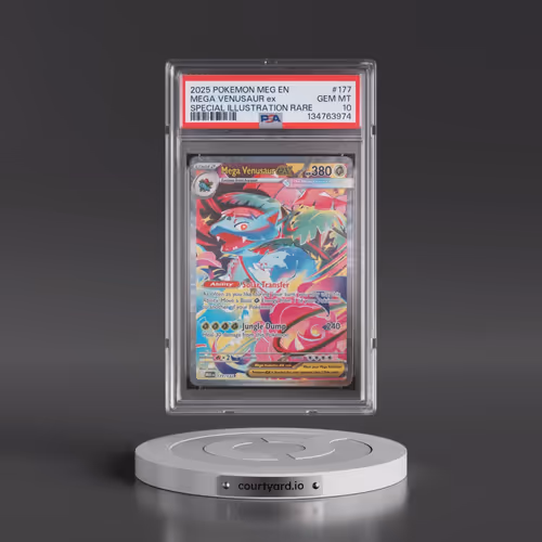 2025 Pokémon Meg EN-Mega Evolution #177 Mega Venusaur EX - Holo Special Illustration Rare (PSA 10 GE