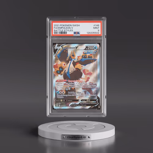 2021 Pokémon Sword & Shield Battle Styles #146 Empoleon V - Holo Full Art (PSA 9 MINT)