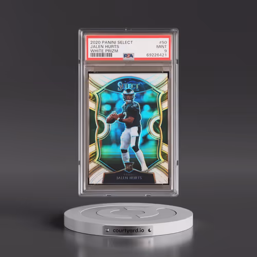 2020 Panini Select #50 Jalen Hurts - White Prizm (PSA 9 MINT)