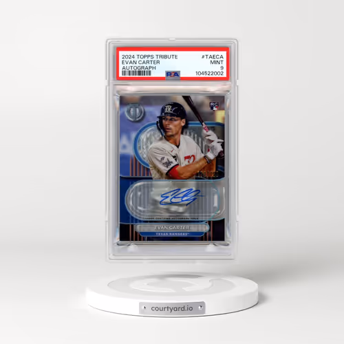 2024 Topps Tribute Tribute Autographs #TAECA Evan Carter (PSA 9 MINT)