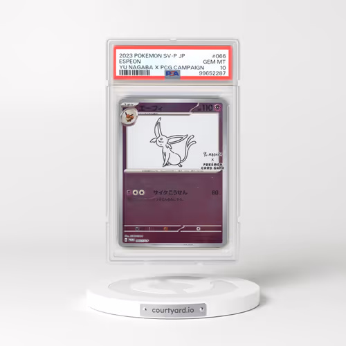 2023 Japanese Pokémon SV-P Promo #066 Espeon - YU Nagaba X Pokemon Card Game Campaign (PSA 10 GEM MINT)