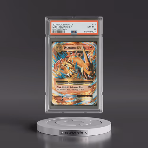 2016 Pokémon XY Evolutions #13 M Charizard EX - Holo (PSA 8 NM-MT)