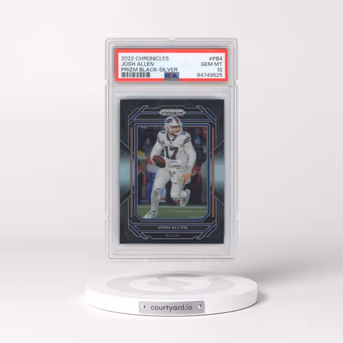 2022 Panini Chronicles Prizm Black #PB4 Josh Allen - Silver (PSA 10 GEM MINT)