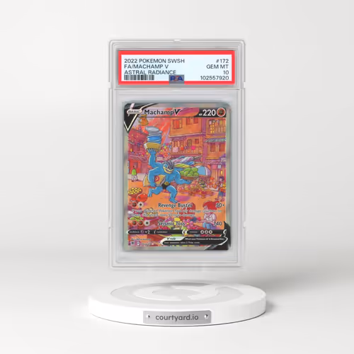 2022 Pokémon Sword & Shield Astral Radiance #172 Machamp V - Holo Full Art (PSA 10 GEM MINT)