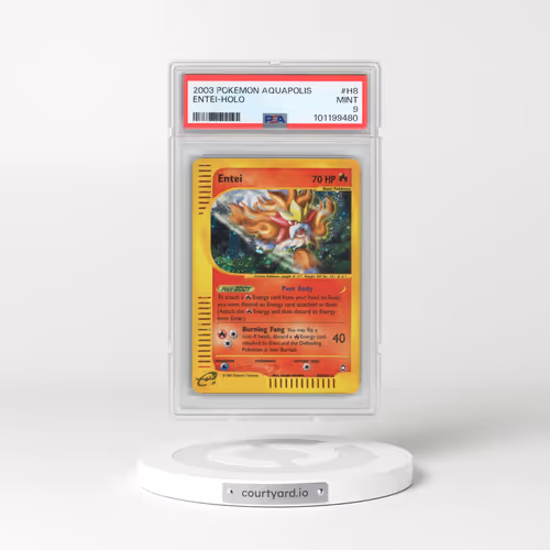 2003 Pokémon Aquapolis #H8 Entei - Holo (PSA 9 MINT)