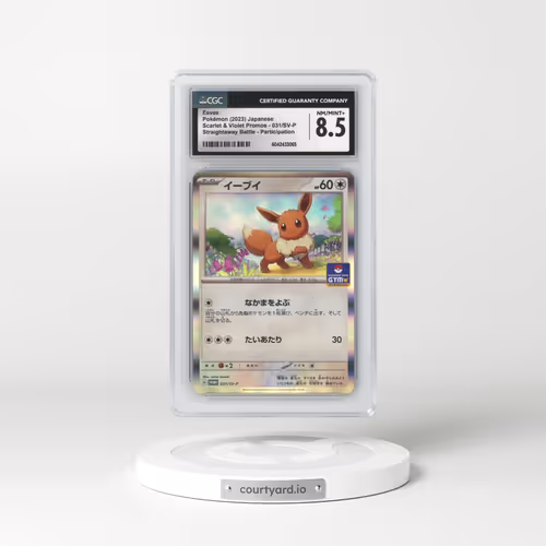 2022 Scarlet & Violet Promos #031/SV-P Eevee - Straightaway Battle Participation (CGC 8.5 NM-MT+)