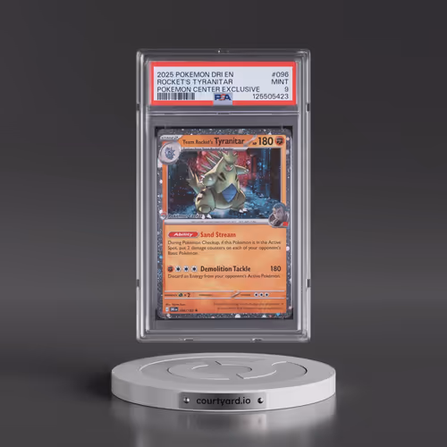 2025 Pokémon Dri EN-Destined Rivals #096 Team Rocket's Tyranitar - Pokemon Center Exclusive (PSA 9 M