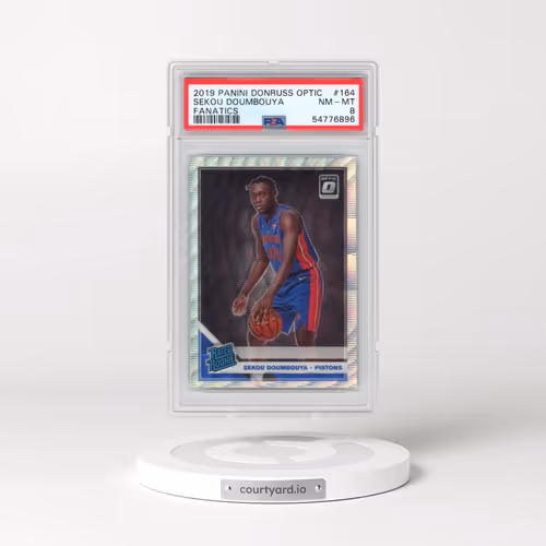 2019 Panini Donruss Optic #164 Sekou Doumbouya - Fanatics (PSA 8 NM-MT)