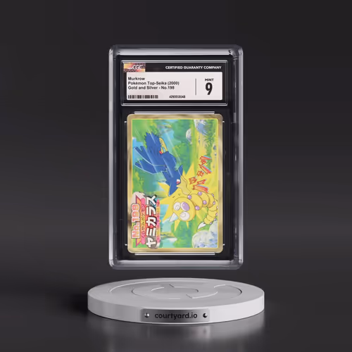2000 Gold and Silver (Black Glossy Back) #198 Murkrow (CGC 9 MINT)