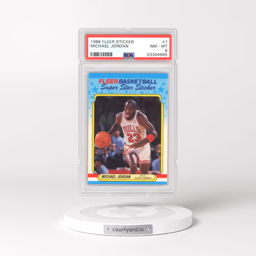 1988 Fleer Sticker #7 Michael Jordan (PSA 8 NM-MT)