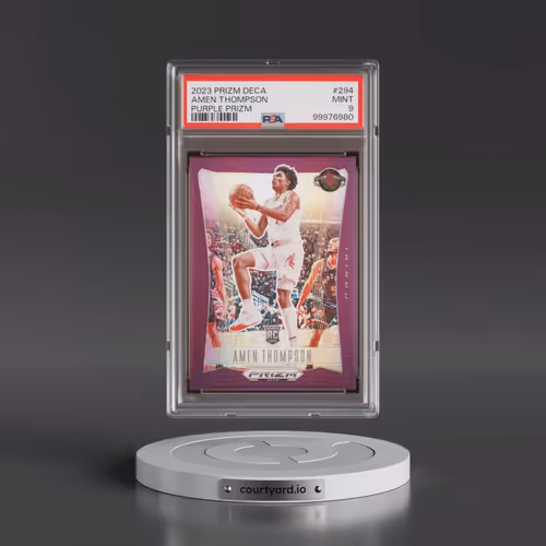 2023 Panini Prizm Deca #294 Amen Thompson - Purple Prizm (PSA 9 MINT)