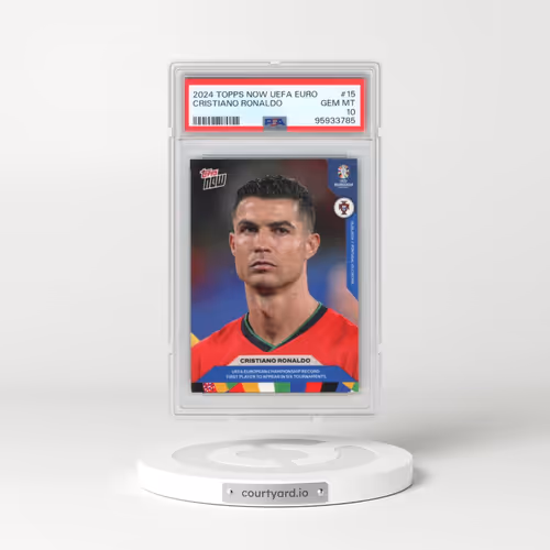 2024 Topps Now UEFA Euro #15 Cristiano Ronaldo (PSA 10 GEM MINT)