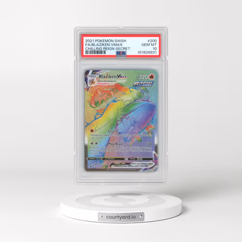 2021 Pokémon Sword & Shield Chilling Reign #200 Blaziken Vmax - Full Art Secret (PSA 10 GEM MINT)