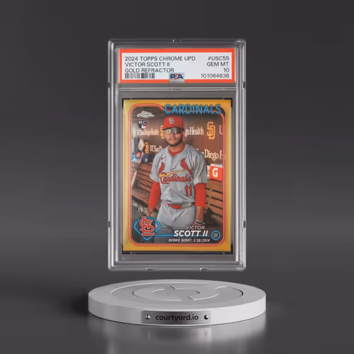 2024 Topps Chrome Update #USC55 Victor Scott II - Gold Refractor (PSA 10 GEM MINT)