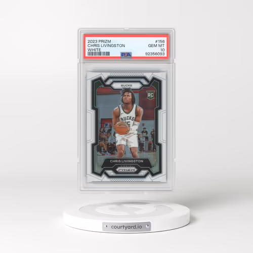 2023 Panini Prizm #156 Chris Livingston - White Prizm (PSA 10 GEM MINT)