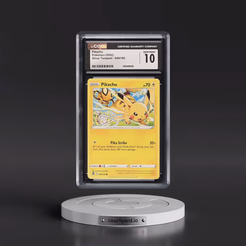 2022 Silver Tempest #049/195 Pikachu (CGC 10 GEM MINT)