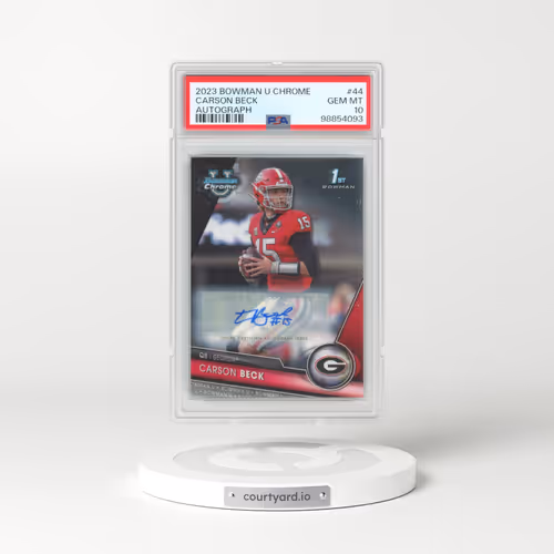 2023 Bowman University Chrome #44 Carson Beck - Autograph (PSA 10 GEM MINT)