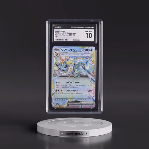 2024 Pokémon Sv8a-Terastal Fest EX #031 Vaporeon EX - Holo (CGC 10 GEM MINT)