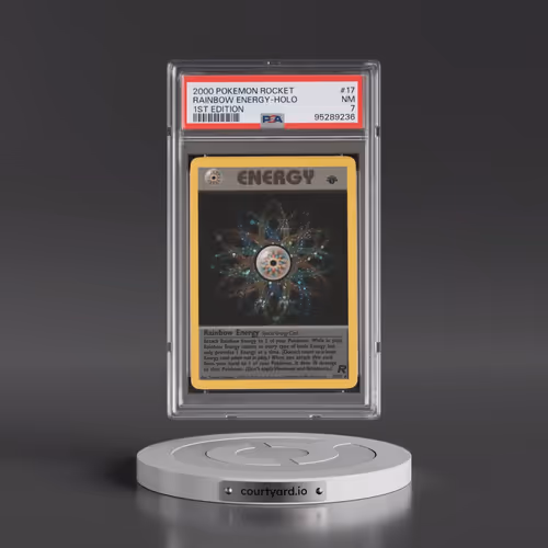 2000 Pokémon Rocket #17 Rainbow Energy - 1st Edition Holo (PSA 7 NM)