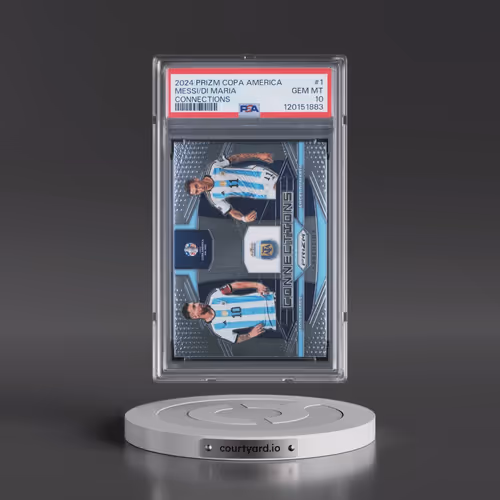2024 Panini Prizm Conmebol Copa America Connections #1 Angel DI Maria/Lionel Messi (PSA 10 GEM MINT)