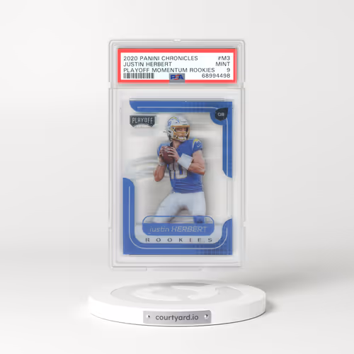 2020 Panini Chronicles Playoff Momentum Rookies #M3 Justin Herbert (PSA 9 MINT)