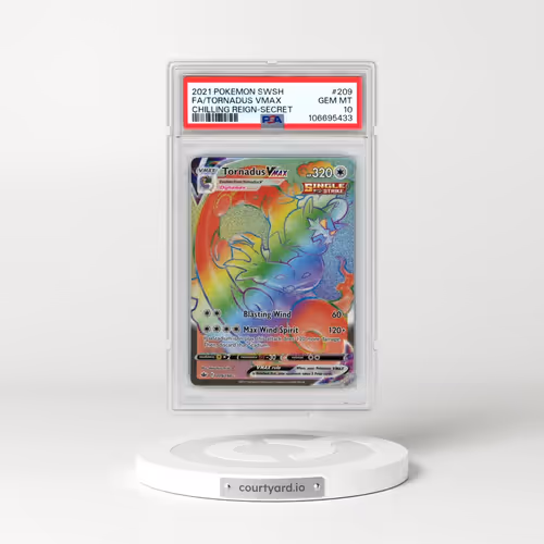 2021 Pokémon Sword & Shield Chilling Reign #209 Tornadus Vmax - Full Art Secret (PSA 10 GEM MINT)