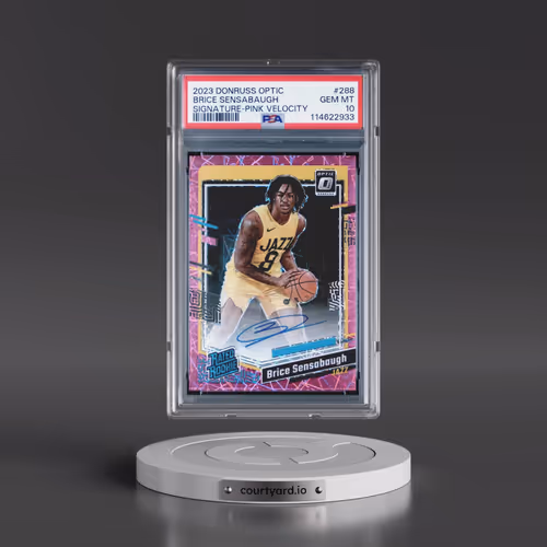 2023 Panini Donruss Optic #288 Brice Sensabaugh - Signature-Pink Velocity (PSA 10 GEM MINT)