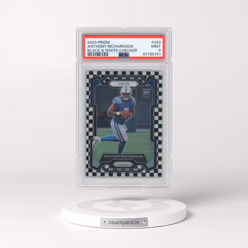 2023 Panini Prizm #343 Anthony Richardson - Black & White Checker (PSA 9 MINT)