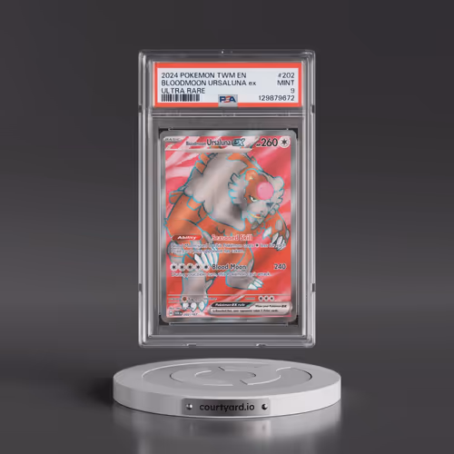 2024 Pokémon Twm EN-Twilight Masquerade #202 Bloodmoon Ursaluna EX - Holo Ultra Rare (PSA 9 MINT)