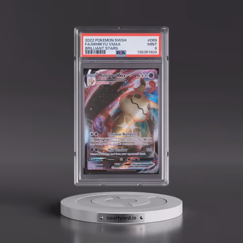 2022 Pokémon Sword & Shield Brilliant Stars #069 Mimikyu Vmax - Full Art (PSA 9 MINT)