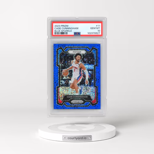 2023 Panini Prizm #11 Cade Cunningham - Blue Sparkle (PSA 10 GEM MINT)