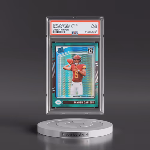 2024 Panini Donruss Optic #248 Jayden Daniels - Green Hyper (PSA 9 MINT)