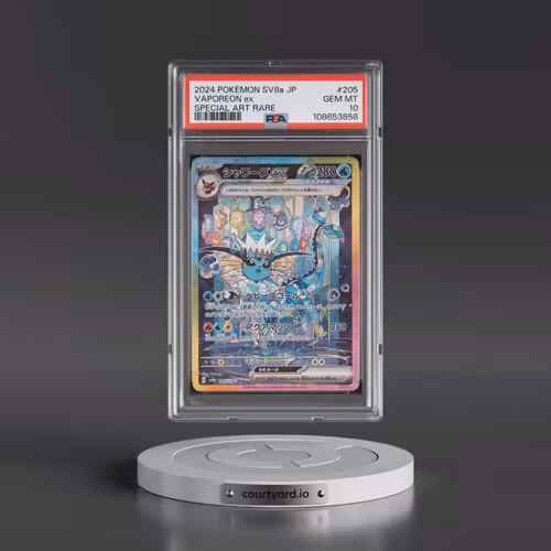 2024 Pokémon Sv8a-Terastal Fest EX #205 Vaporeon EX - Holo Special Art Rare (PSA 10 GEM MINT)