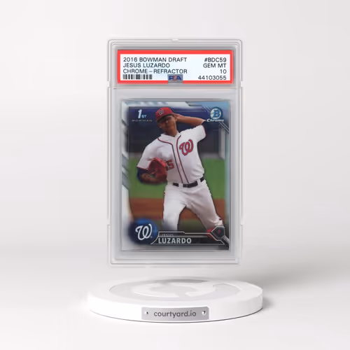 2016 Bowman Draft #BDC59 Jesus Luzardo - Chrome-Refractor (PSA 10 GEM MINT)