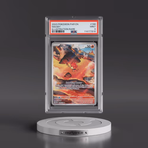 2023 Pokémon Par EN-Paradox Rift #186 Magby - Illustration Rare (PSA 9 MINT)