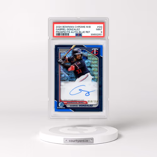 2024 Bowman Mega Box Chrome Bowman Prospect Mega Autographs #GG Gabriel Gonzalez - Blue Refractor (P