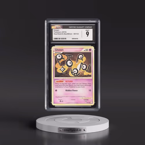 2010 HeartGold & SoulSilver #54/123 Unown (CGC 9 MINT)