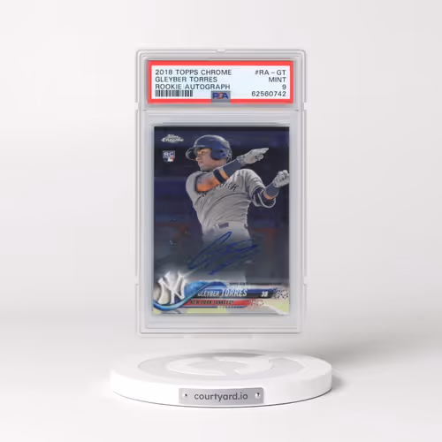 2018 Topps Chrome Rookie Autograph #RA-GT Gleyber Torres (PSA 9 MINT)