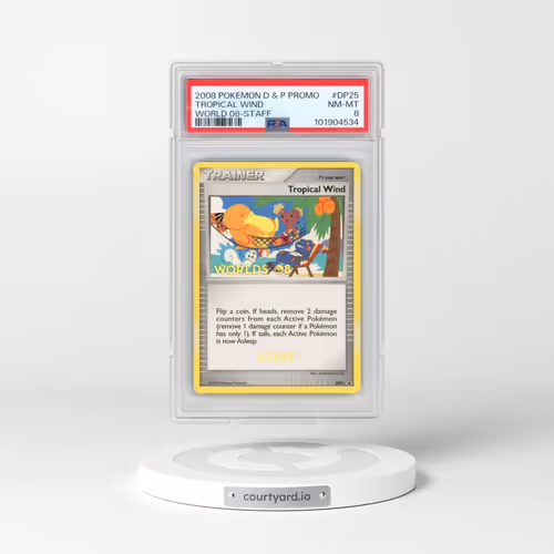 2008 Pokémon Diamond & Pearl World 08 Promo #DP25 Tropical Wind - Staff (PSA 8 NM-MT)