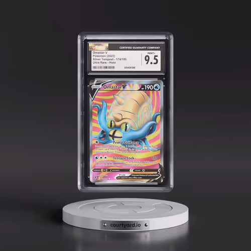 2022 Silver Tempest #174/195 Omastar V - Ultra Rare Holo (CGC 9.5 MINT+)