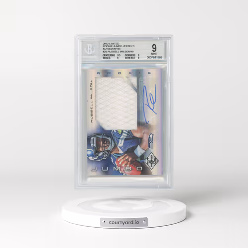 2012 Panini Limited Rookie Jumbo Jerseys #25 Russell Wilson - Autograph (BGS 9 MINT)