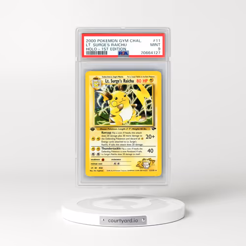 2000 Pokémon Gym Challenge #11 LT. Surge's Raichu - 1st Edition Holo (PSA 9 MINT)