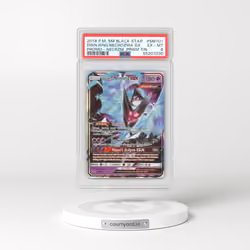 2018 Sun & Moon Promos #SM101 Dawn Wings Necrozma GX - Full Art Holo Necrozma Priz Tin (PSA 6 EX-MT)