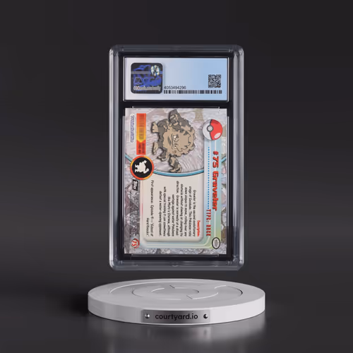 1999 Series 1 (Oval Nintendo Seal) #75 Graveler - Fourth Print (Black Logo) Silver Foil (Starbursts)