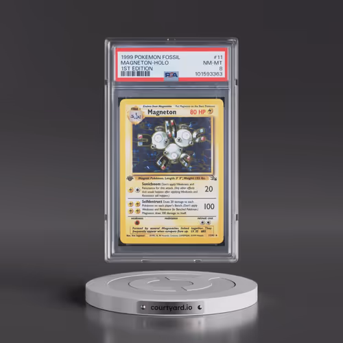1999 Pokémon Fossil #11 Magneton - 1st Edition Holo (PSA 8 NM-MT)