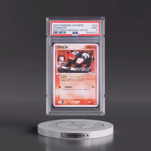 2004 Pokémon Rocket Gang Strikes Back #018 Houndour - 1st Edition (PSA 9 MINT)